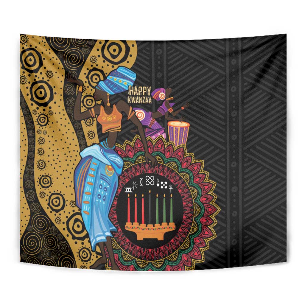 Happy Kwanzaa African Tapestry Tribal Dance - Wonder Print Shop