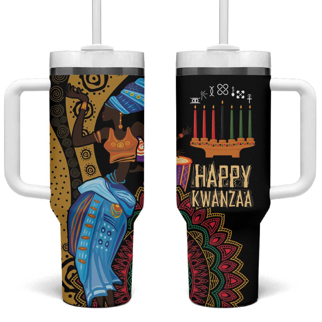 Happy Kwanzaa African Tumbler With Handle Tribal Dance - Wonder Print Shop