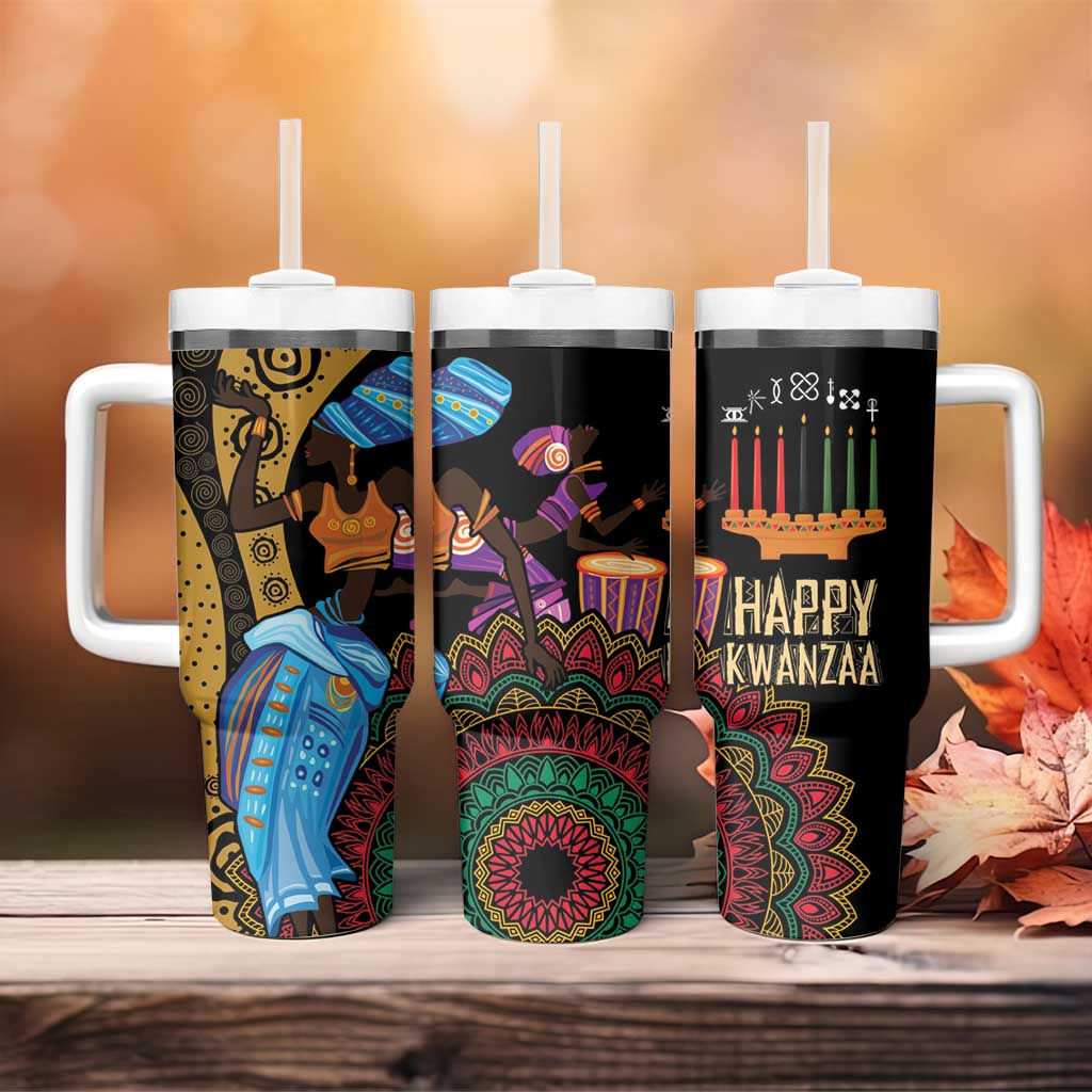 Happy Kwanzaa African Tumbler With Handle Tribal Dance - Wonder Print Shop
