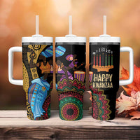 Happy Kwanzaa African Tumbler With Handle Tribal Dance - Wonder Print Shop