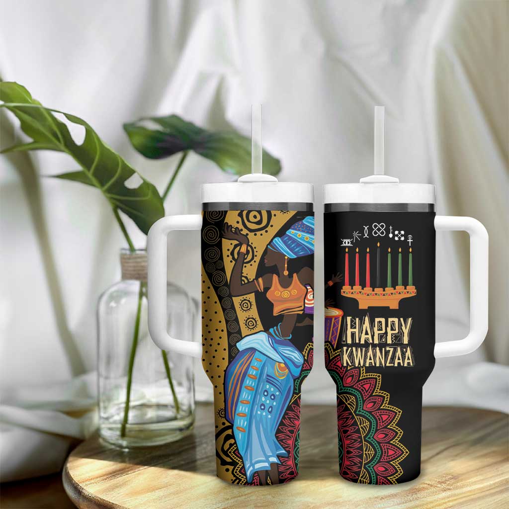 Happy Kwanzaa African Tumbler With Handle Tribal Dance - Wonder Print Shop