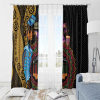 Happy Kwanzaa African Window Curtain Tribal Dance - Wonder Print Shop