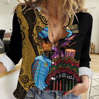 Happy Kwanzaa African Women Casual Shirt Tribal Dance - Wonder Print Shop