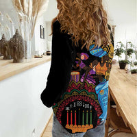 Happy Kwanzaa African Women Casual Shirt Tribal Dance - Wonder Print Shop
