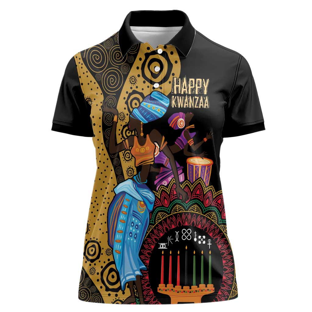 Happy Kwanzaa African Women Polo Shirt Tribal Dance - Wonder Print Shop