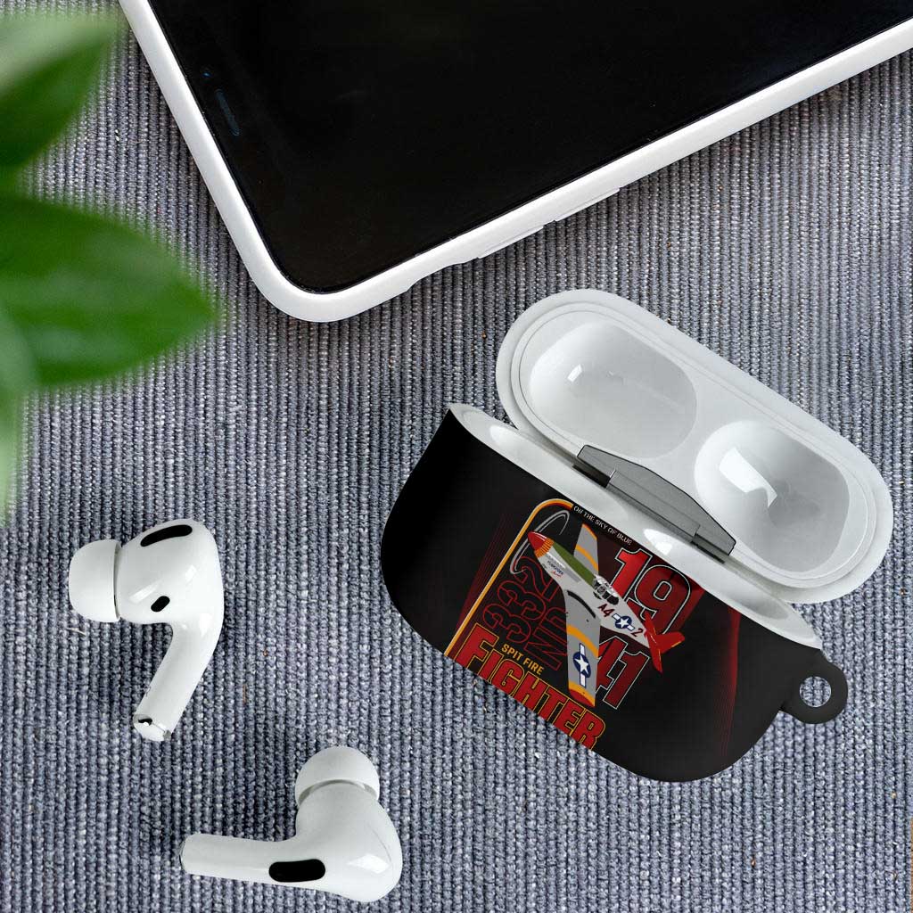 Tuskegee Airmen 332nd Spit Fire AirPods Case On The Blue Sky - Wonder Print Shop
