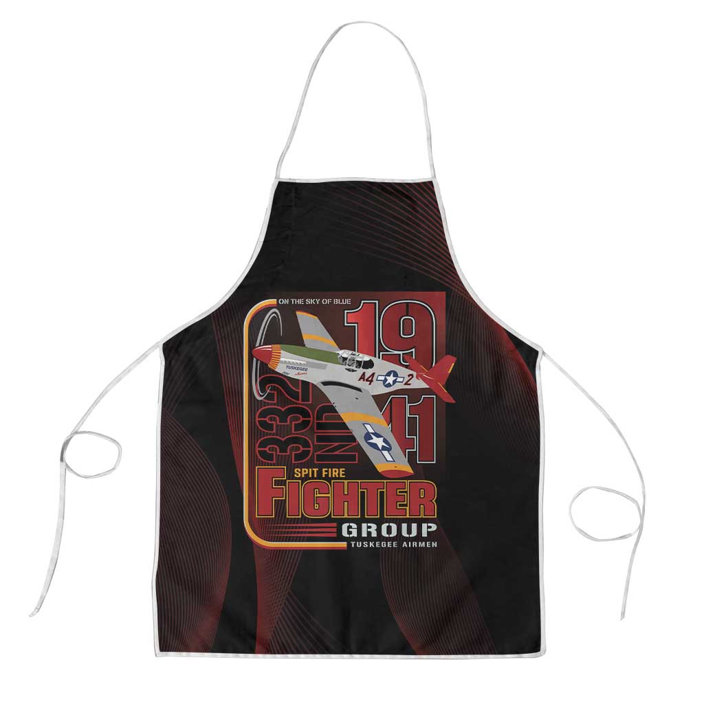 Tuskegee Airmen 332nd Spit Fire Apron On The Blue Sky - Wonder Print Shop