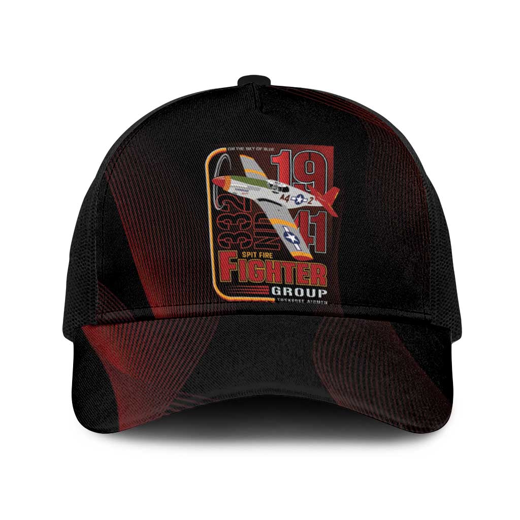 Tuskegee Airmen 332nd Fighter Group Baseball Net Cap Spit Fire - Wonder Print Shop