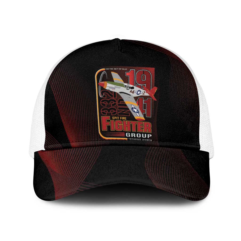 Tuskegee Airmen 332nd Fighter Group Baseball Net Cap Spit Fire - Wonder Print Shop