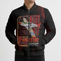 Tuskegee Airmen 332nd Spit Fire Bomber Puffer Jacket On The Blue Sky - Wonder Print Shop