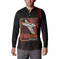 Tuskegee Airmen 332nd Spit Fire Button Sweatshirt On The Blue Sky - Wonder Print Shop