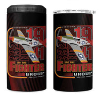 Tuskegee Airmen 332nd Spit Fire 4 in 1 Can Cooler Tumbler On The Blue Sky - Wonder Print Shop