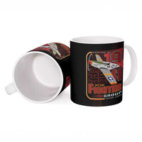 Tuskegee Airmen 332nd Spit Fire Ceramic Mug On The Blue Sky - Wonder Print Shop