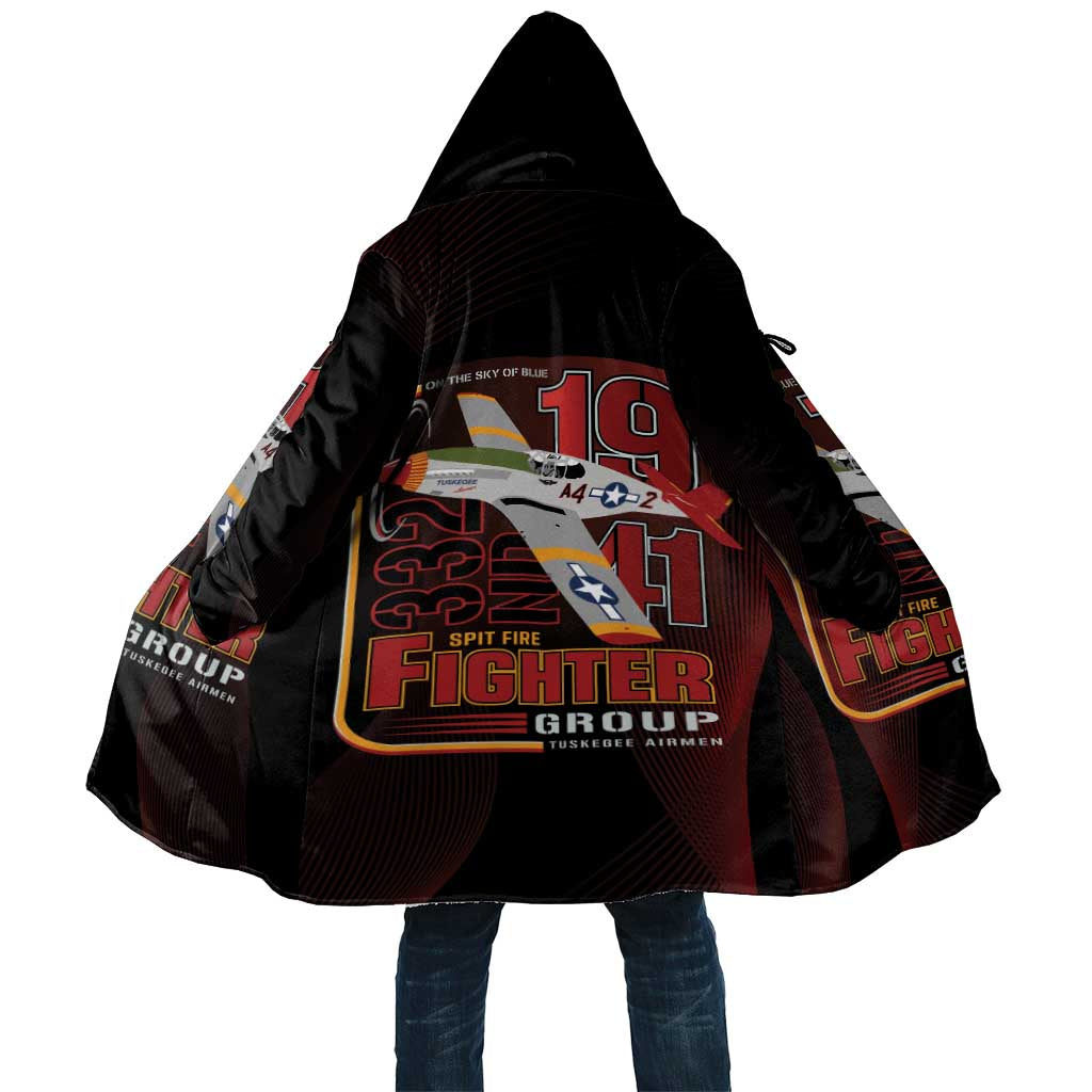 Tuskegee Airmen 332nd Spit Fire Cloak On The Blue Sky - Wonder Print Shop