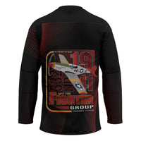 Tuskegee Airmen 332nd Spit Fire Hockey Jersey On The Blue Sky - Wonder Print Shop