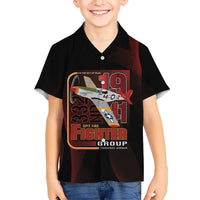 Tuskegee Airmen 332nd Spit Fire Kid Hawaiian Shirt On The Blue Sky - Wonder Print Shop