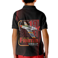 Tuskegee Airmen 332nd Spit Fire Kid Polo Shirt On The Blue Sky - Wonder Print Shop