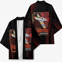 Tuskegee Airmen 332nd Spit Fire Kimono On The Blue Sky - Wonder Print Shop