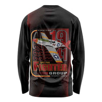 Tuskegee Airmen 332nd Spit Fire Long Sleeve Shirt On The Blue Sky - Wonder Print Shop
