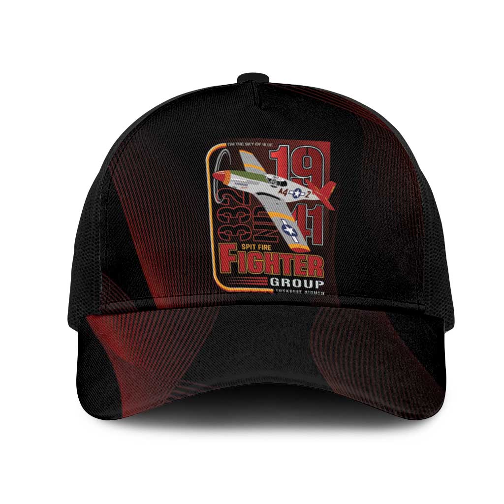 Tuskegee Airmen 332nd Fighter Group Mesh Trucker Cap Spit Fire - Wonder Print Shop
