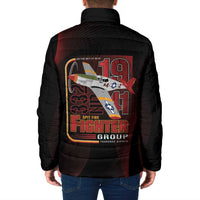 Tuskegee Airmen 332nd Spit Fire Padded Jacket On The Blue Sky - Wonder Print Shop