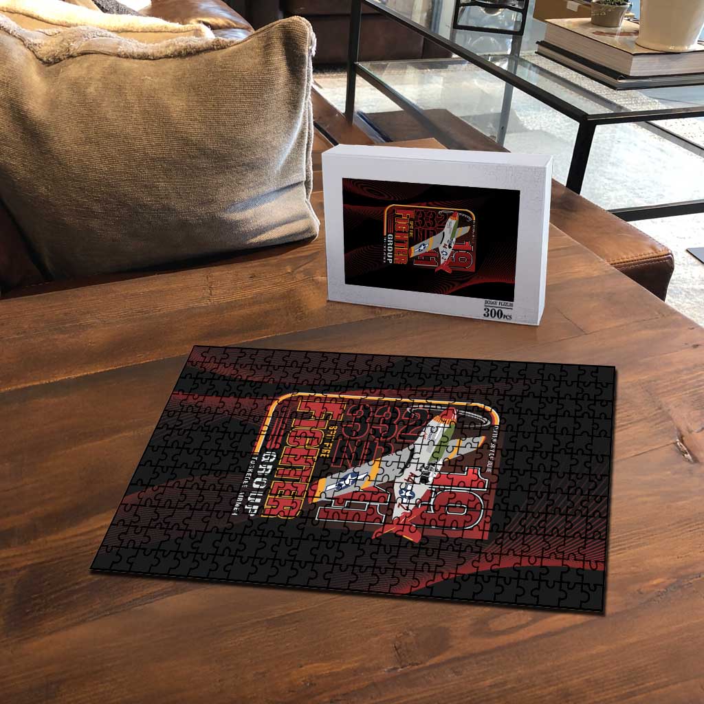 Tuskegee Airmen 332nd Spit Fire Puzzle On The Blue Sky - Wonder Print Shop