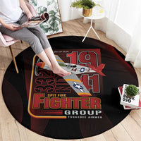 Tuskegee Airmen 332nd Spit Fire Round Carpet On The Blue Sky - Wonder Print Shop