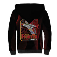 Tuskegee Airmen 332nd Spit Fire Sherpa Hoodie On The Blue Sky - Wonder Print Shop