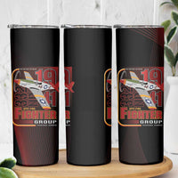 Tuskegee Airmen 332nd Spit Fire Skinny Tumbler On The Blue Sky - Wonder Print Shop
