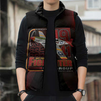 Tuskegee Airmen 332nd Spit Fire Sleeveless Puffer Jacket On The Blue Sky - Wonder Print Shop