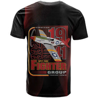 Tuskegee Airmen 332nd Spit Fire T Shirt On The Blue Sky - Wonder Print Shop