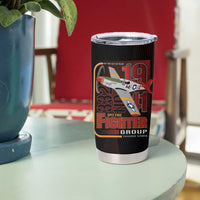 Tuskegee Airmen 332nd Spit Fire Tumbler Cup On The Blue Sky - Wonder Print Shop