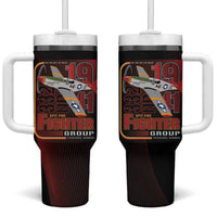 Tuskegee Airmen 332nd Spit Fire Tumbler With Handle On The Blue Sky - Wonder Print Shop