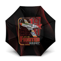 Tuskegee Airmen 332nd Spit Fire Umbrella On The Blue Sky - Wonder Print Shop