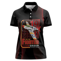Tuskegee Airmen 332nd Spit Fire Women Polo Shirt On The Blue Sky - Wonder Print Shop