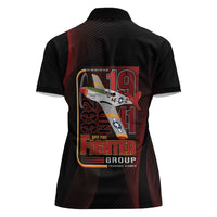 Tuskegee Airmen 332nd Spit Fire Women Polo Shirt On The Blue Sky - Wonder Print Shop