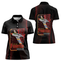 Tuskegee Airmen 332nd Spit Fire Women Polo Shirt On The Blue Sky - Wonder Print Shop