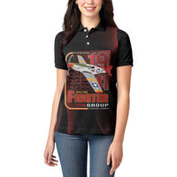 Tuskegee Airmen 332nd Spit Fire Women Polo Shirt On The Blue Sky - Wonder Print Shop