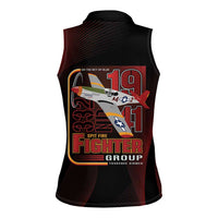 Tuskegee Airmen 332nd Spit Fire Women Sleeveless Polo Shirt On The Blue Sky - Wonder Print Shop