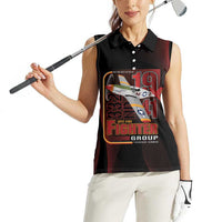 Tuskegee Airmen 332nd Spit Fire Women Sleeveless Polo Shirt On The Blue Sky - Wonder Print Shop