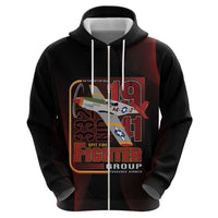 Tuskegee Airmen 332nd Spit Fire Zip Hoodie On The Blue Sky - Wonder Print Shop