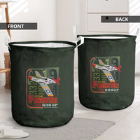 Tuskegee Airmen 332nd Spit Fire Laundry Basket Camo Moss Green - Wonder Print Shop