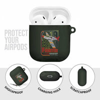 Tuskegee Airmen 332nd Spit Fire AirPods Case Camo Moss Green - Wonder Print Shop