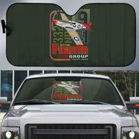 Tuskegee Airmen 332nd Spit Fire Auto Sun Shade Camo Moss Green - Wonder Print Shop