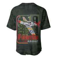 Tuskegee Airmen 332nd Spit Fire Baseball Jersey Camo Moss Green - Wonder Print Shop