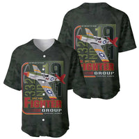 Tuskegee Airmen 332nd Spit Fire Baseball Jersey Camo Moss Green - Wonder Print Shop