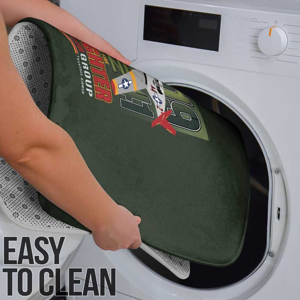 Tuskegee Airmen 332nd Spit Fire Bathroom Set Camo Moss Green - Wonder Print Shop