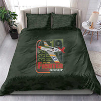 Tuskegee Airmen 332nd Spit Fire Bedding Set Camo Moss Green - Wonder Print Shop