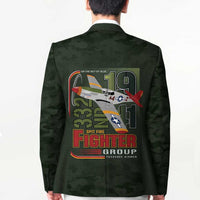 Tuskegee Airmen 332nd Spit Fire Blazer Camo Moss Green - Wonder Print Shop