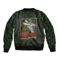 Tuskegee Airmen 332nd Spit Fire Bomber Jacket Camo Moss Green - Wonder Print Shop